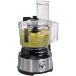 Hamilton Beach 450-Watt 10-Cup Food Processor with Built-in Bowl Scraper, Black and Stainless Steel thumbnail 1