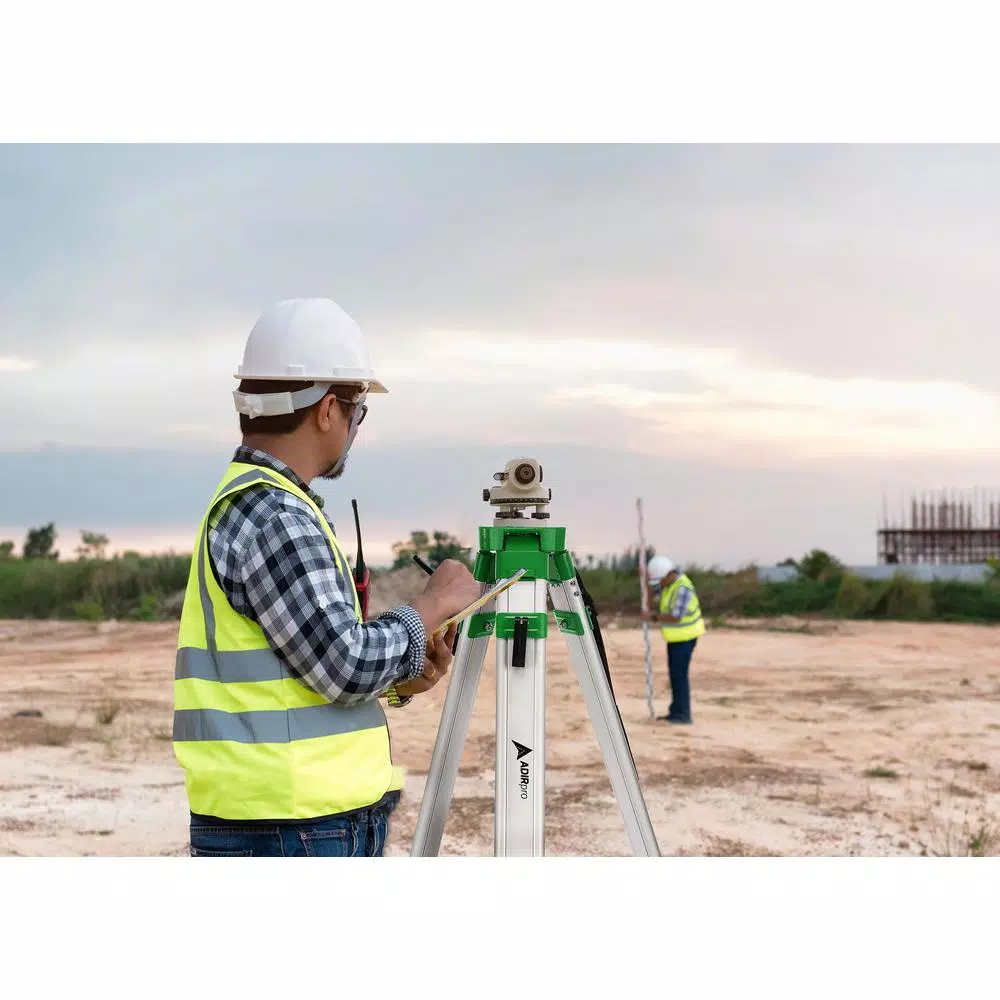AdirPro Heavy-Duty Aluminum Survey Construction Tripod with Quick Clamp