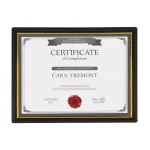 DesignOvation Corporate Document Frames, 8.5 x 11 in., Black with Gold Accent Trim (Set of 12) thumbnail 2