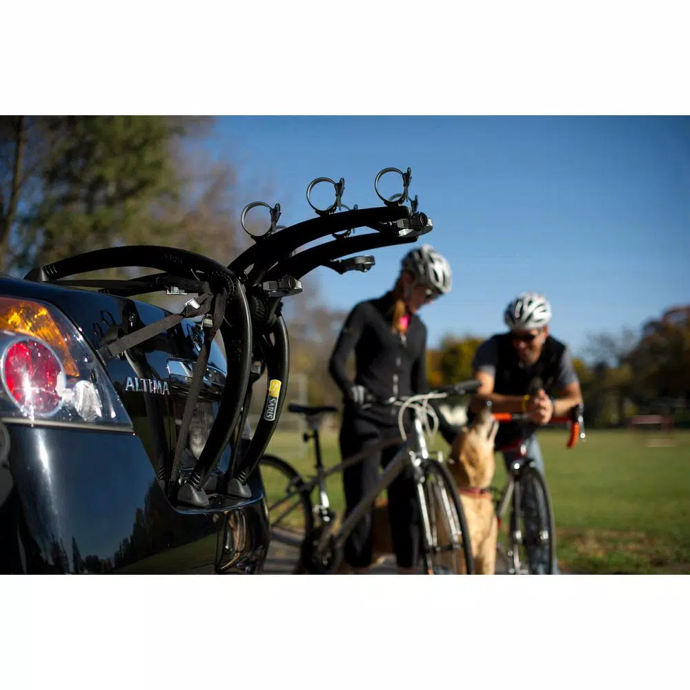 Saris Bones 3-Bike Trunk Bike Rack, 105 lbs Capacity, Black