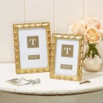 Two's Company Bee-utiful Gold Resin Picture Frame Set of 2 - 4x6 in. and 5x7 in. Sizes thumbnail 2