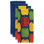 RITZ T-fal Multicolor Peppers Cotton Kitchen Dish Towel Set, 4-Piece thumbnail 1