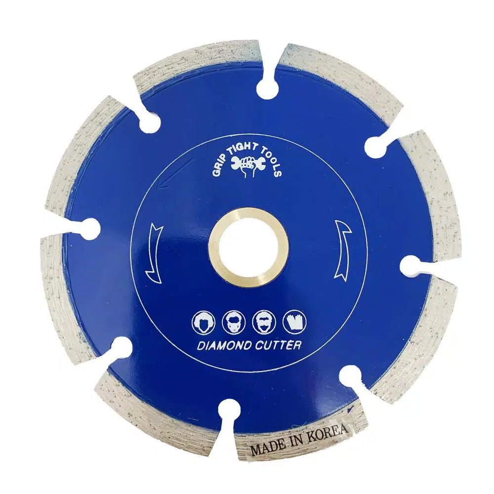 GRIP TIGHT TOOLS 4.5 in. Premium Segmented Diamond Saw Blade for Granite, Marble, and Concrete (3-Pack)