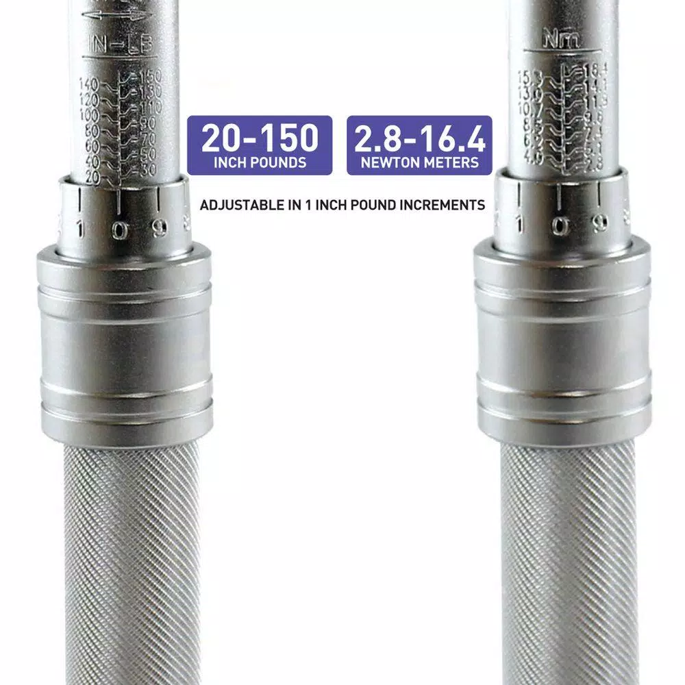 Capri Tools 1/4 in. Drive Industrial Torque Wrench, 30 to 150 in. lbs. / 4 to 16.4 Nm