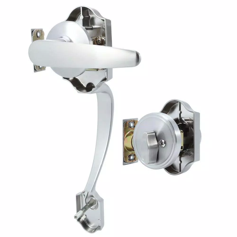 Toledo Fine Locks Single Cylinder Satin Nickel Keyed Entry Handleset