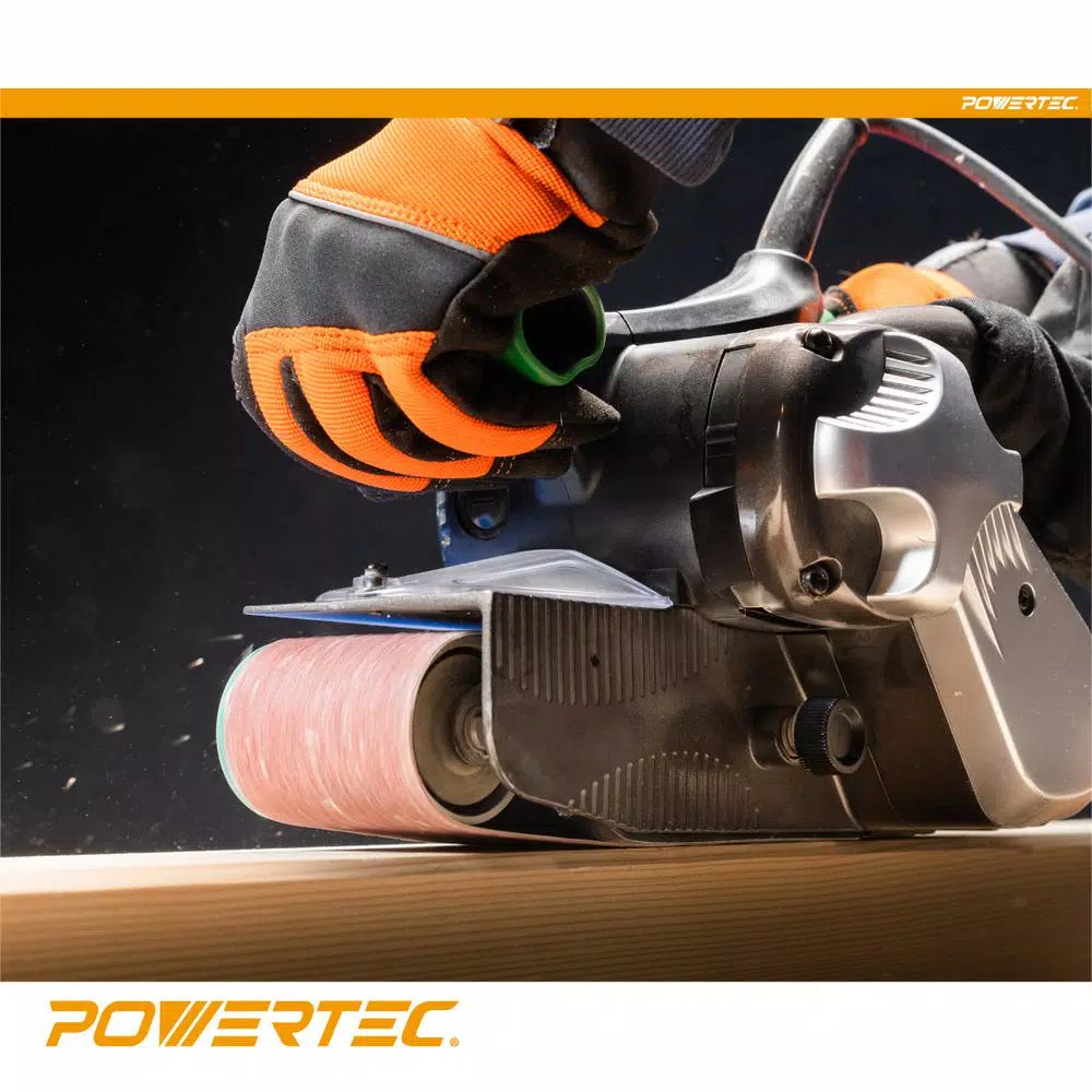 POWERTEC 4 in. x 24 in. Aluminum Oxide Sanding Belt Assortment, 18-Pack
