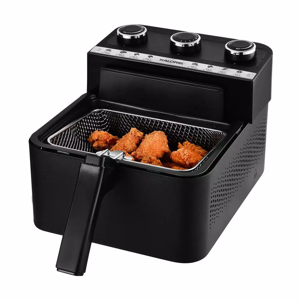 KALORIK 2-in-1 Air Fryer and Deep Fryer, 3.5 Qt., Black