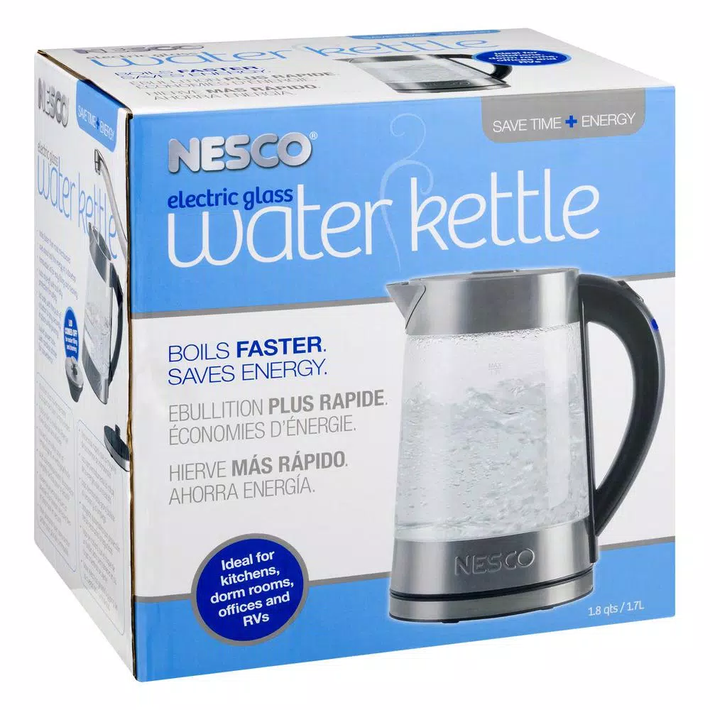 Nesco 1.8 Qt. Stainless Steel Electric Water Kettle, 1500W, Silver