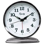 Equity by La Crosse 5.50 in. Round Chrome Wind-Up Bell Alarm Clock with Luminous Hands thumbnail 1