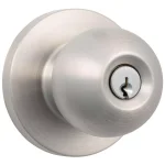 Universal Hardware ANSI Grade 2 Heavy Duty Keyed Entry Door Knob, Satin Chrome thumbnail 1