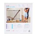 Munchkin Push to Close Safety Gate, Hardware Mounted, 29 in. Tall, Dark Grey thumbnail 2
