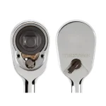 Tekton 1/4 in. Drive x 3 in. Stubby Ratchet, 90-Tooth Ultra-Compact Design thumbnail 2