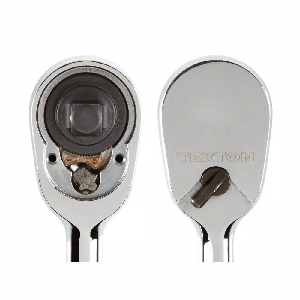 Tekton 1/4 in. Drive x 3 in. Stubby Ratchet, 90-Tooth Ultra-Compact Design