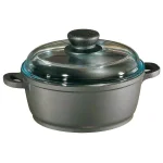 Berndes Tradition 2.5 Qt. Round Cast Aluminum Nonstick Dutch Oven with Glass Lid, Gray thumbnail 1
