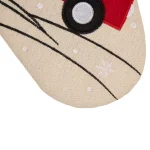 Glitzhome 21 in. Embroidered Linen Christmas Stocking - Red Truck, Tree & Plaid Design thumbnail 5