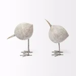 Mercana Snipe I Decorative Bird Sculpture - Light Brown Resin Statuary thumbnail 2