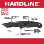 Milwaukee Hardline 3 in. D2 Steel Serrated Tanto Blade Folding Pocket Knife thumbnail 2