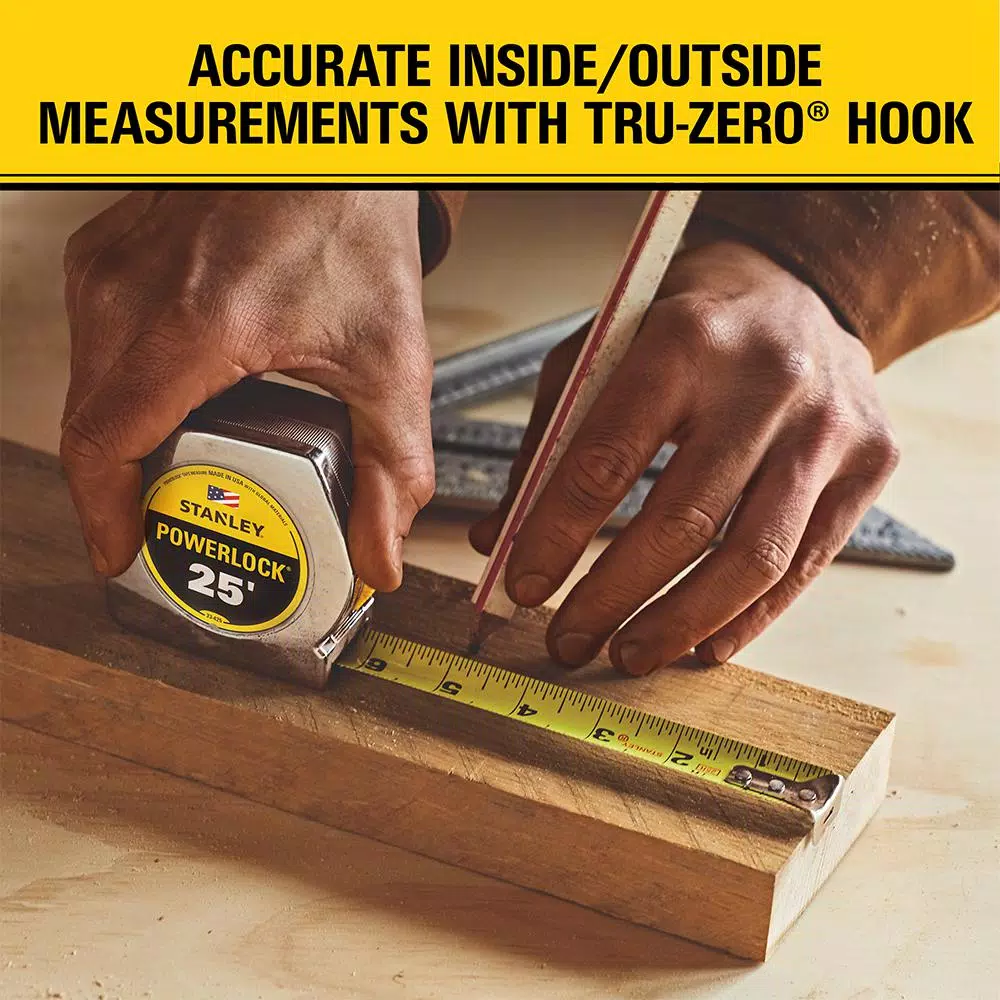 Stanley 30 ft. PowerLock Tape Measure with Mylar Coating and Stud-Center Markings
