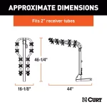 CURT Premium 5-Bike Hitch Mounted Bike Rack, 2-inch Receiver, 225 lb Capacity thumbnail 2