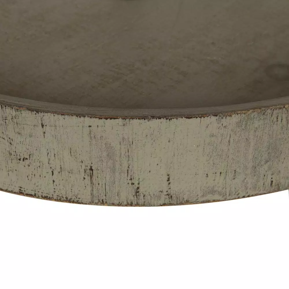 Kate and Laurel Woodmont Gray 3-Tiered Solid Wood Decorative Tray - Rustic Farmhouse Style
