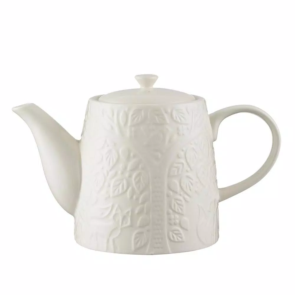 Mason Cash Forest 4-Piece Cream Stoneware Breakfast Set, 59 fl. oz.