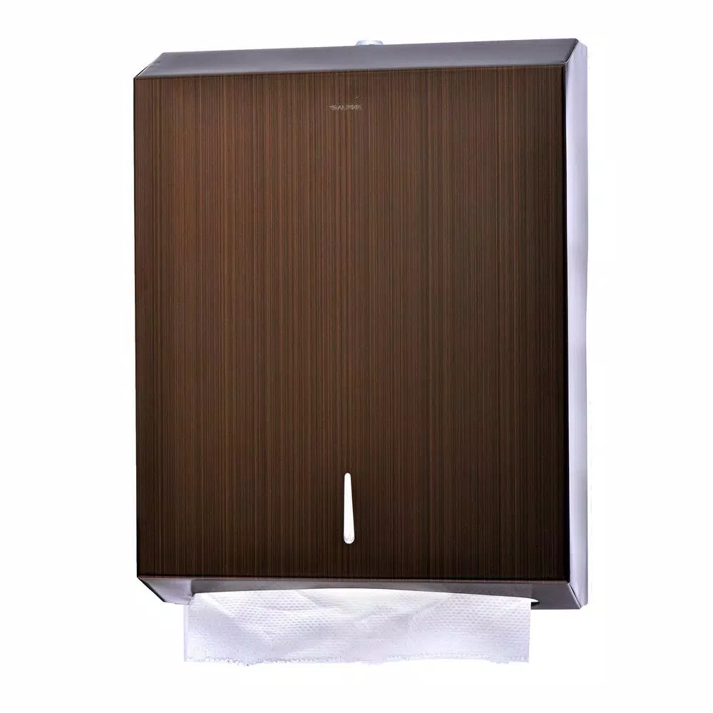 Alpine Industries Stainless Steel C-Fold & Multi-Fold Paper Towel Dispenser - Antique Bronze