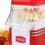 Nostalgia Coca-Cola 8-Cup Hot Air Popcorn Maker, Red Countertop Popcorn Popper thumbnail 2