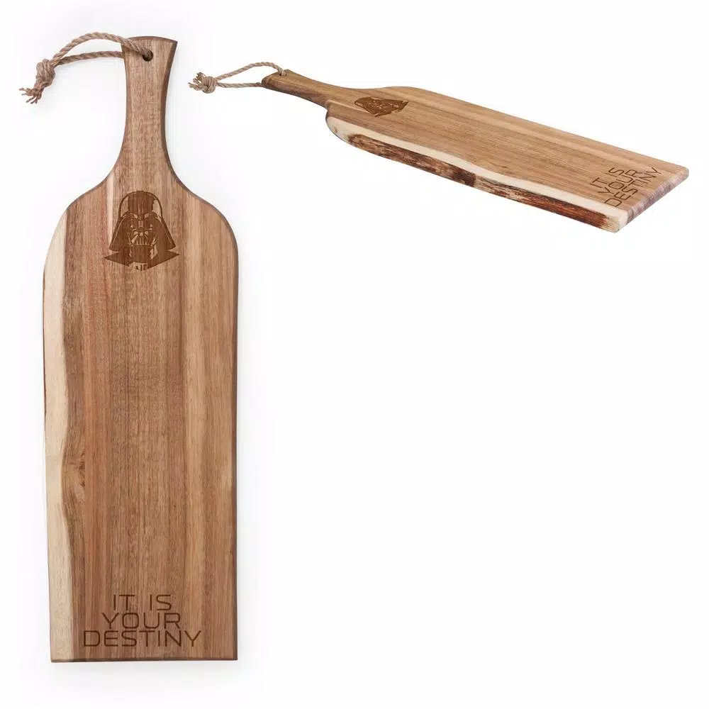 TOSCANA 24 in. Darth Vader Artisan Acacia Wood Serving Plank & Cheese Board