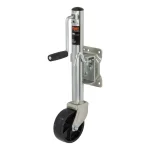 CURT Marine Trailer Jack with 6" Wheel, 1,200 lbs Capacity, 10" Travel, Zinc Finish thumbnail 1