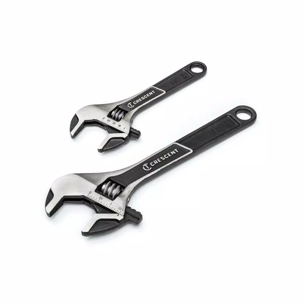 Crescent 4-Piece Adjustable Wrench Set, 6 in. and 10 in. Wide Jaw and Normal Jaw