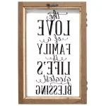 Stratton Home Decor Stratton Home Life's Blessings Printed Glass Wall Decor - Farmhouse Style thumbnail 2