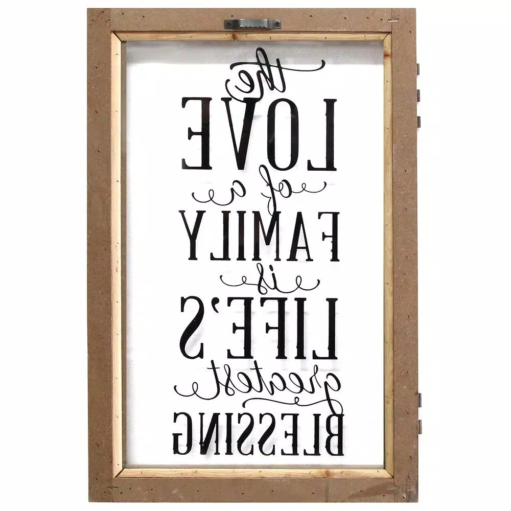 Stratton Home Decor Stratton Home Life's Blessings Printed Glass Wall Decor - Farmhouse Style
