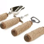 Mind Reader Products 4-Piece Bar Tool Set with Rope-Wrapped Handles, Stainless Steel thumbnail 6