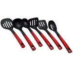 Better Chef 6-Piece Nylon and Stainless Steel Kitchen Utensil Set, Red thumbnail 1