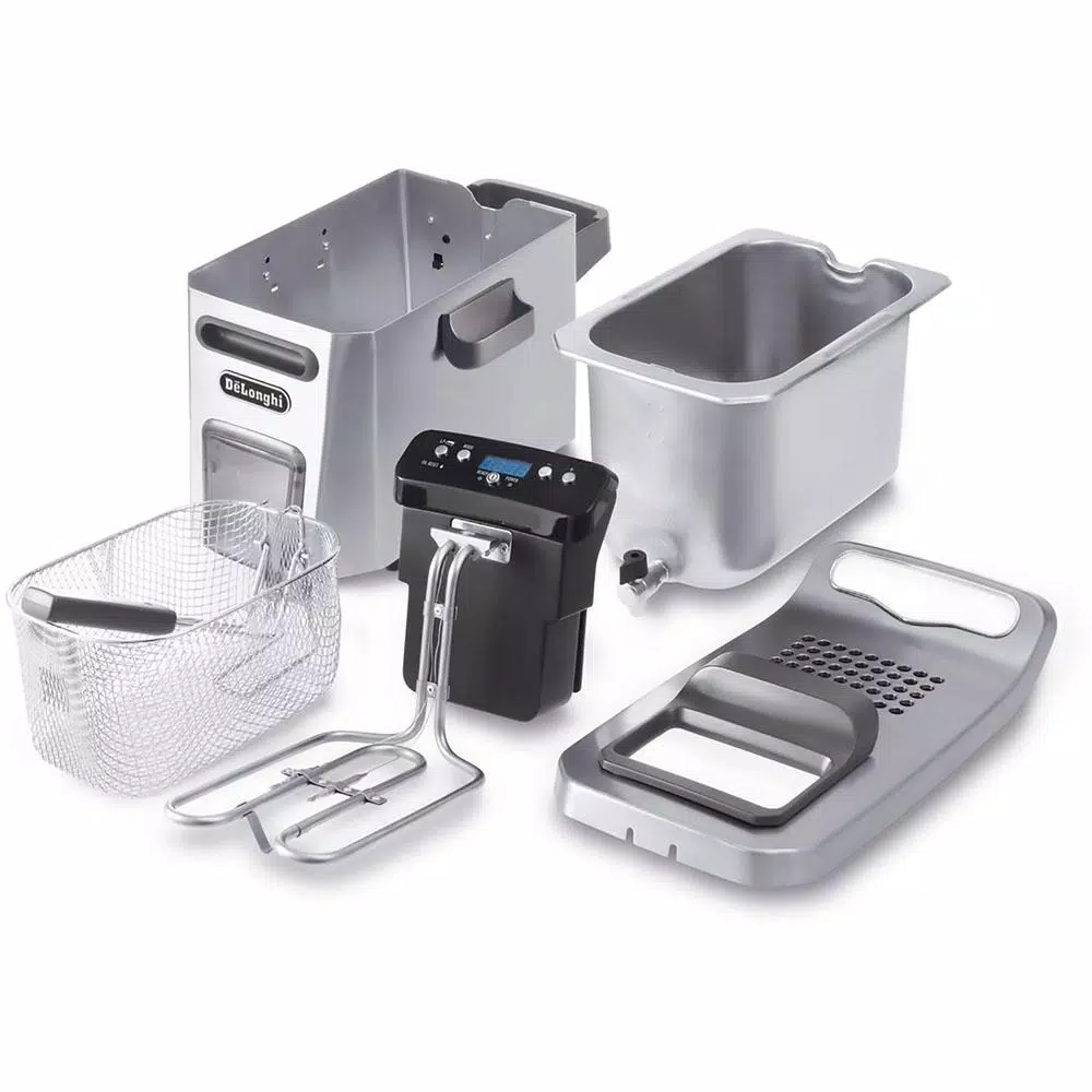 DeLonghi De'Longhi Livenza Dual Zone 4.5L Stainless Steel Deep Fryer with Easy Clean Drain System