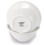 Gibson Home 7.5 in. White Ceramic All-Purpose Serving Bowls, Set of 2 thumbnail 4