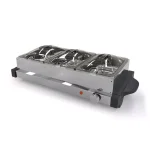 NutriChef 21.9 in. Stainless Steel 3-Plate Electric Buffet Server Food Warming Tray thumbnail 4