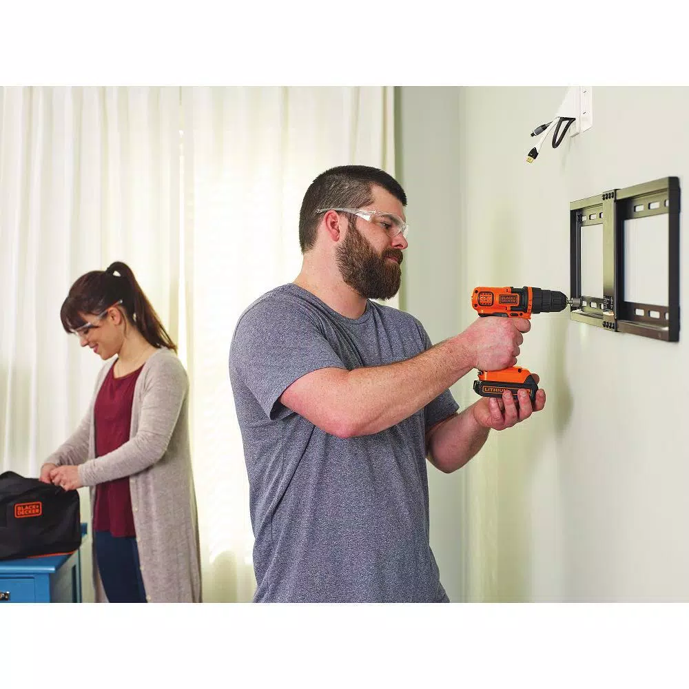 BLACK+DECKER 20V MAX Lithium-Ion Cordless Drill and 66-Piece Hand Tool Project Kit