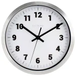 La Crosse Technology 10 in. Silver Metal Analog Wall Clock with White Dial and Glass Lens thumbnail 4