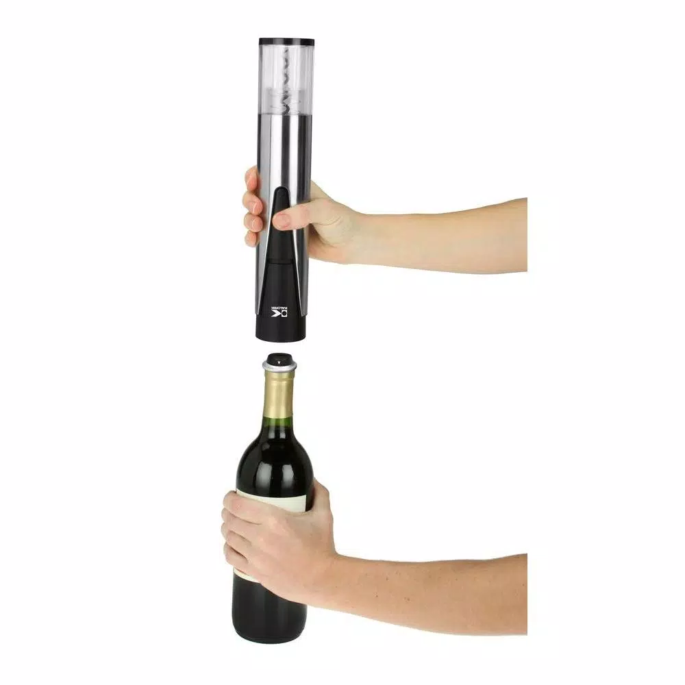 KALORIK 2-in-1 Electric Wine Opener and Vacuum Preserver Set with Charging Base