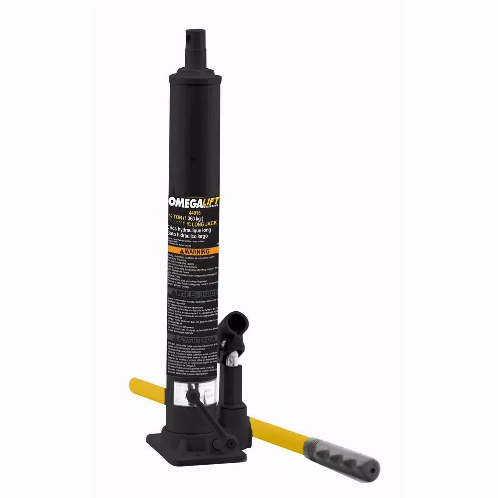 Omega Lift 1.5-Ton Capacity Hydraulic Crane Jack, Hard Cast Steel with Patented Bypass Mechanism