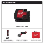 Milwaukee REDLITHIUM USB Green Cross Line Laser Level, 100 ft. Range thumbnail 3