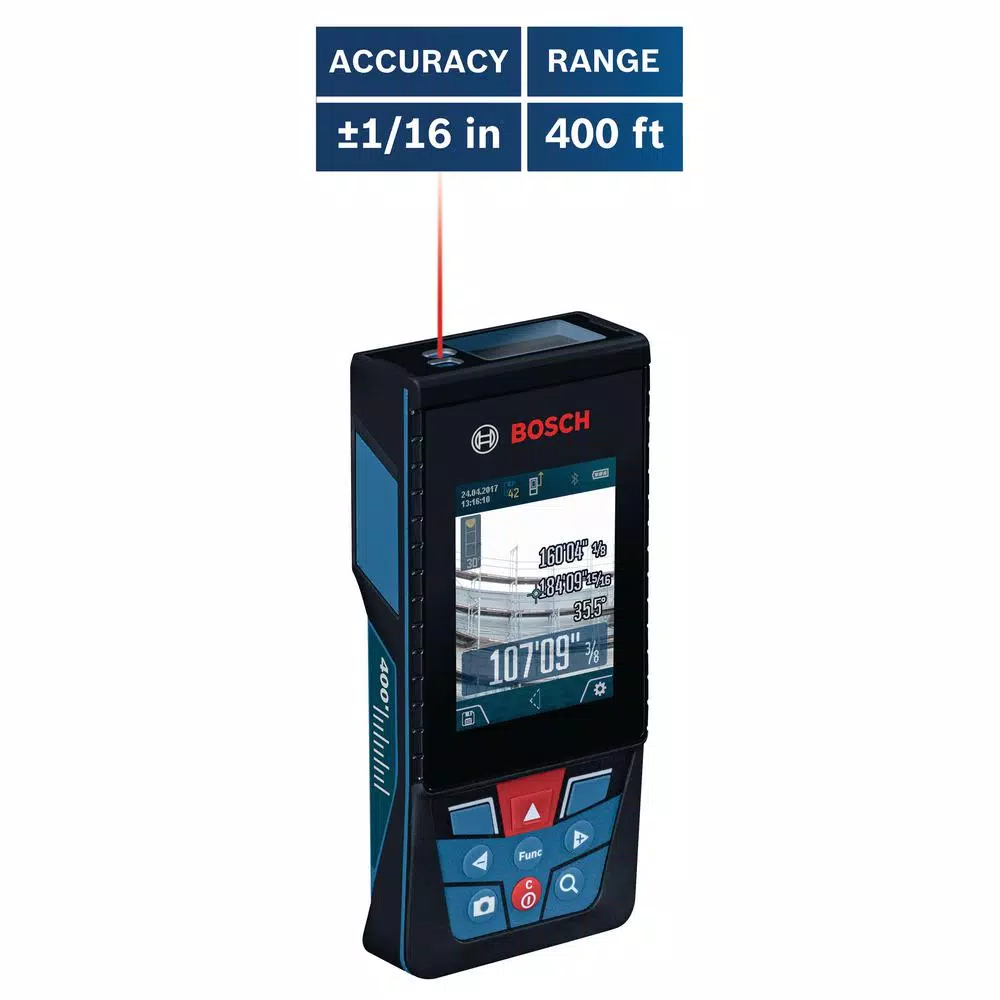 Bosch BLAZE GLM 400 C Outdoor Laser Measure with Digital Viewfinder and Bluetooth