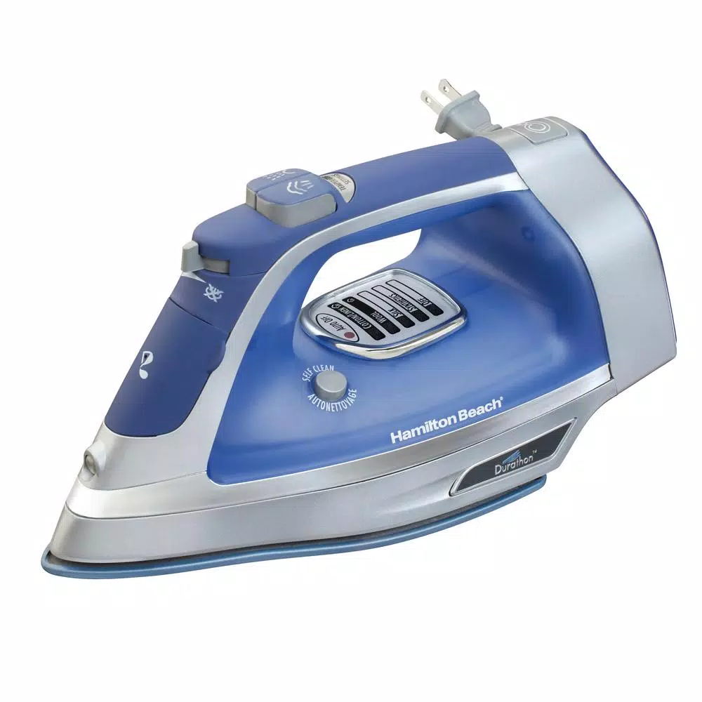 Hamilton Beach Durathon Nonstick Steam Iron with 1700W Power and 3-Way Auto Shutoff