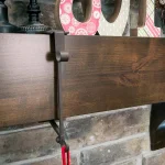 Village Lighting Company Adjustable Metal Mantle Stocking Hanger and Garland Hook, Brown thumbnail 6