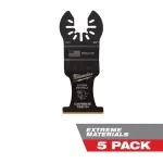 Milwaukee 1-3/8 in. Carbide Universal Fit Extreme Wood/Metal Oscillating Multi-Tool Blade (5-Pack) thumbnail 1