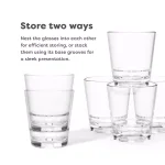 TOSSWARE Reserve Backbar 14 oz. Tritan Stacking Tall Glasses, Unbreakable Clear Plastic, Set of 24 thumbnail 4
