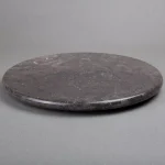Creative Home Natural Charcoal Marble 12 in. Round Cheese Serving Board & Dessert Trivet thumbnail 2