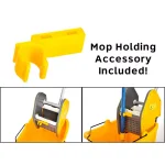 Alpine Industries 36 Qt. Mop Bucket with Down Press Wringer, Yellow thumbnail 3