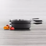 Calphalon Select by Calphalon 3-Piece Hard-Anodized Aluminum Nonstick Cookware Set, Black thumbnail 5